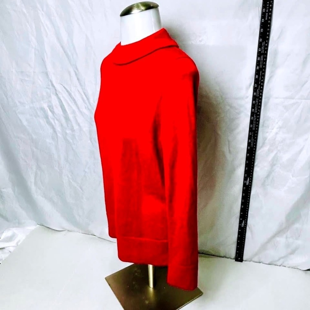 Talbots ~ Classic Red ~ Pure Merino Wool ~ Mock Neck Sweater ~ Size‎ S ~ - Picture 9 of 10